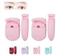 Blevora Eyelash Curler, Blevora Nutrient Lash Curler, Portable Wide Angle Long Lasting Lash Lift, Gentle Lash Tool, Professional Travel Makeup Tools for All Eye Shapes (Pink*2)