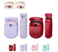 Blevora Eyelash Curler, Blevora Nutrient Lash Curler, Portable Wide Angle Long Lasting Lash Lift, Gentle Lash Tool, Professional Travel Makeup Tools for All Eye Shapes (Purple+Red)