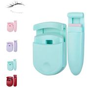 Blevora Eyelash Curler, Portable Travel Eyelash Curler, Gentle Lash Tool for Lifted Lashes/No Damage to Lashes, Wide Angle Long Lasting Partial Professional Mini Eye Eyelash (1pcs Green)