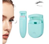 Blevora Eyelash Curler, Portable Travel Eyelash Curler, Wide Angle Long Lasting Partial Professional Mini Eye Eyelashs, Gentle Lash Tool for Lifted Lashes All Eye Shapes (blue)