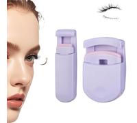Blevora Eyelash Curler, Portable Travel Eyelash Curler, Wide Angle Long Lasting Partial Professional Mini Eye Eyelashs, Gentle Lash Tool for Lifted Lashes All Eye Shapes (purple)