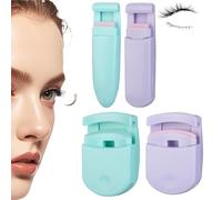 Blevora Eyelash Curler, Portable Travel Eyelash Curler, Wide Angle Long Lasting Partial Professional Mini Eye Eyelashs, Gentle Lash Tool for Lifted Lashes All Eye Shapes (purple+ blue)