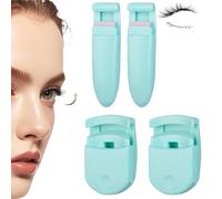 Blevora Eyelash Curler, Portable Travel Eyelash Curler, Wide Angle Long Lasting Partial Professional Mini Eye Eyelashs, Gentle Lash Tool for Lifted Lashes All Eye Shapes (blue 2Pcs)