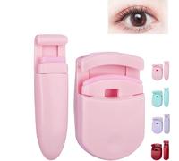 Blevora Eyelashs Curler, Wide Angle Long Lasting Partial Professional Mini Eye Eyelash, Portable Travel Gentle Lash Tool for Lifted Lashes, for All Eye Shapes, Portable Travel Eyelash Curler (powder)