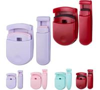 Blevora, piegaciglia nutriente, portatile, da viaggio, strumento delicato per ciglia sollevate, strumento professionale da viaggio per trucco per tutte le forme degli occhi (viola + rosso)