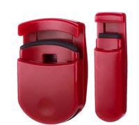 Blevora, piegaciglia nutriente, portatile, da viaggio, strumento delicato per ciglia sollevate, strumento professionale da viaggio per trucco per tutte le forme degli occhi (rosso)