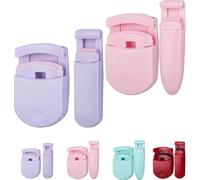 Blevora - Piegaciglia nutriente, portatile, da viaggio, strumento delicato per ciglia sollevate, strumento professionale da viaggio per trucco per tutte le forme degli occhi (rosa + viola)