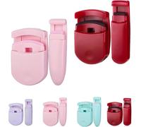 Blevora, piegaciglia nutriente, portatile, da viaggio, strumento delicato per ciglia sollevate, strumento professionale da viaggio per trucco per tutte le forme degli occhi, rosa e rosso