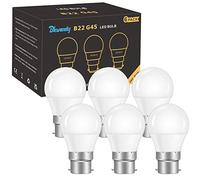 Blewandy Lampadine LED B22 G45 5W Equivalenti a 40W, Lampadina a LED Luce Bianca Calda 3000k 500Lm, B22 Lampadine Baionetta G45 Forma Sfera Risparmio Energetico, Non Dimmerabile - Pacco da 6