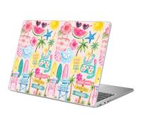 BlHMCASE Compatibile con MacBook Pro 33 cm Case M2 2025, 2024-2016 A2338 M1 A2251 A2289 A2159 A1989 A1708 A1706, carino mare spiaggia fiore palma custodia protettiva rigida opaca per Mac Pro 13