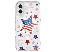 BlHMCASE Custodia per iPhone 17 Pro Max | Custodia magnetica per telefono 4 | Compatibile con MagSafe | America Stars 4 luglio Memorial Day trasparente morbida slim fit antiurto copertura protettiva per