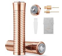 BLIBEE Depilazione facciale da donna, dispositivo di depilazione ricaricabile, rasoio elettrico indolore per labbra, braccia, viso, peluria color pesca (oro)