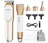 BLIBEE Rasoio elettrico impermeabile e rasoio elettrico 4 in 1, rasoio elettrico e rasoio per bikini 4 in 1, rasoio deluxe per capelli bagnati/asciutti, per naso, sopracciglia, barba, peli pubici,