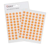 Blick Etichette autoadesive, arancioni, a pois colorati, cerchi, 8 mm, 490 etichette, per casa, ufficio, famiglia, scuola, calendario delle vacanze, pianificatore, grafico dei premi, codifica a colori