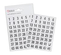 Blick Etichette autoadesive nere, numeri 00-99, 13 mm x 13 mm, 144 etichette, per casa, ufficio, famiglia, scuola, calendario delle vacanze, pianificatore, grafico dei premi, codifica a colori
