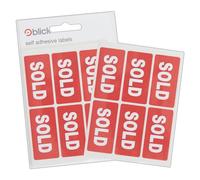 Blick Etichette autoadesive, vendute, 25 mm x 50 mm, 42 etichette, per casa, ufficio, famiglia, scuola, lettere