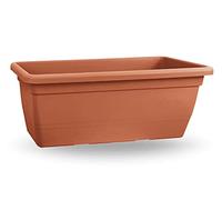 Blim Anthea - Vaso da Fiori Rettangolare, Marrone Scuro, 50 cm