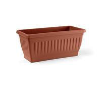 Blim Cassetta con Sottocassetta Firenze, Fioriera Rettangolare in Plastica ad Alta Resistenza con Design Organico, Made in Italy, Resistente a UV e Gelo, Set Completo per Balcone e Terrazzo