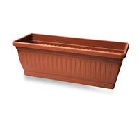 Blim Fioriera Florence con Vassoio Marrone Scuro, 60 x 20 x 17 cm