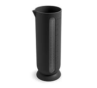 Blim Plus Caraffa QB 1Litro nero opaco (Carbon) in plastica 100% riciclabile, Non Tossico, Fondo arrotondato Facile da Pulire, Lavabile in Lavastoviglie, Finestra con Indicazioni in ML, Base Stabile