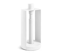 Blim Plus Portarotolo Stop bianco opaco (Arctic) in plastica 100% riciclabile, Non Tossico, con Blocco a Pressione per facilitare lo strappo, per rotoli fino a 26cm ø15cm, Base con Gomma antiscivolo