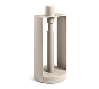 Blim Plus Portarotolo Stop tortora opaco (Moka) in plastica 100% riciclabile, Non Tossico, con Blocco a Pressione per facilitare lo strappo, per rotoli fino a 26cm. ø15cm, Base con Gomma antiscivolo