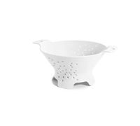 Blim Plus Scolapasta Cosmo diametro 25cm bianco opaco (Arctic) in plastica 100% riciclabile, Non Tossico, Lavabile in Lavastoviglie, Impugnatura Ergonomica, 4 piedini d’appoggio, fori svasati