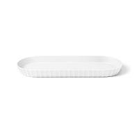 Blim Plus Vassoio ovale di Design Minerva 37,5x15cm bianco opaco (Arctic) in plastica 100% riciclabile, Non Tossico, Lavabile in Lavastoviglie, per Aperitivi, Formaggi, Colazione, adatto al Microonde