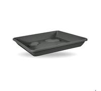 Blim Sottovaso Quadrato per Vaso da Fiori, Antracite, 25 x 25 cm