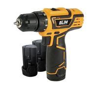 Blim Trapano a batteria 12 V 2 Ah - 28 Nm di coppia massima - 2 velocità 0-400 e 0-1500 rpm - Include 2 batterie e valigetta di traspo