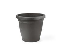 Vaso Verona Rotondo Plastica per Giardino Interno Esterno Bianco Antracite Beige