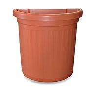 Blim Wall Pot con piattino, Marrone Scuro, 50 cm