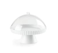 BLIMPLUS - Alzata Agorà Arctic White Ø 30cm con Calotta e Paletta - Porta Torte Dolci Formaggi - Made in Italy