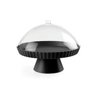 BLIMPLUS - Alzata Agorà Carbon Black Ø 30cm con Calotta e Paletta - Porta Torte Dolci Formaggi - Made in Italy