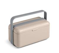 BLIMPLUS Blim Plus Lunchbox Bauletto tortora opaco (Moka) in plastica 100% riciclabile, Non Tossico, Lavabile in Lavastoviglie, Coperchio Ermetico, Posate, Separatore Interno, Valvola per uso in Microonde