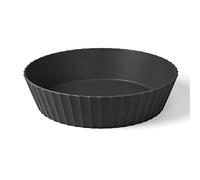 BLIMPLUS Ciotola Hera ø25cm x h6 cm nero opaco (Carbon) in plastica 100% riciclabile, Non Tossico, Facile da Pulire e Lavabile in Lavastoviglie, per Aperitivi, Colazione, adatta al Microonde