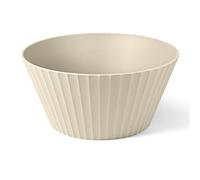 BLIMPLUS Ciotola Nettuno ø25cm x h12 cm beige opaco (Brown Sugar) in plastica 100% riciclabile, Non Tossico, Facile da Pulire e Lavabile in Lavastoviglie, per Insalate, Pasta, adatta al Microonde