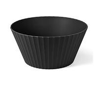 BLIMPLUS Ciotola Nettuno ø25cm x h12 cm nero opaco (Carbon) in plastica 100% riciclabile, Non Tossico, Facile da Pulire e Lavabile in Lavastoviglie, per Insalate, Pasta, adatta al Microonde