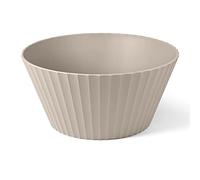 Blim Plus Ciotola Nettuno ø25cm x h12 cm tortora opaco (Moka) in plastica 100% riciclabile, Non Tossico, Facile da Pulire e Lavabile in Lavastoviglie, per Insalate, Pasta, adatta al Microonde