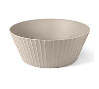 Blim Plus Ciotola Nettuno ø30cm x h12 cm tortora opaco (Moka) in plastica 100% riciclabile, Non Tossico, Facile da Pulire e Lavabile in Lavastoviglie, per Insalate, Pasta, adatta al Microonde