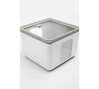 BLIMPLUS - Contenitore Quadro S Artic White Peek Box 1.3L - Porta Alimenti Salva Freschezza Impilabile Microonde Coperchio Trasparente - Made in Italy