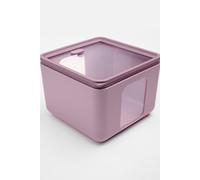BLIMPLUS - Contenitore Quadro S Mauve Peek Box 1.3L - Porta Alimenti Salva Freschezza Impilabile Microonde Coperchio Trasparente - Made in Italy