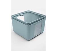 BLIMPLUS - Contenitore Quadro XS Teal Peek Box 0.5L - Mini Porta Alimenti Salva Freschezza Impilabile Microonde Coperchio Trasparente - Made in Italy