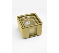 BLIMPLUS - Set 3 Contenitori Quadro Citrus Peek Box (XS, S, M) - Porta Alimenti Salva Freschezza Impilabili Microonde Coperchio Trasparente - Made in Italy