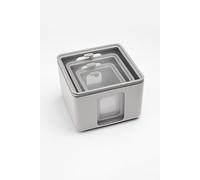 BLIMPLUS - Set 3 Contenitori Quadro Silk Peek Box (XS, S, M) - Porta Alimenti Salva Freschezza Impilabili Microonde Coperchio Trasparente - Made in Italy