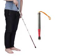 Blind Cane - Bastone telescopico in lega di titanio con caratteristiche di sicurezza riflettenti per non vedenti e ipovedenti, 8 sezioni per una facile portabilità