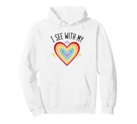Blind Inspirational Quote Kindness I See with My Heart Felpa con Cappuccio