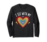 Blind Inspirational Quote Kindness I See with My Heart Maglia a Manica