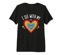 Blind Inspirational Quote Kindness I See with My Heart Maglietta Premium