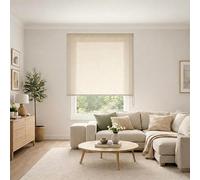 Blindecor Tinta Unita Lino Tenda avvolgibile Traslucido, Plastica Consistenza, 120 x 200 cm